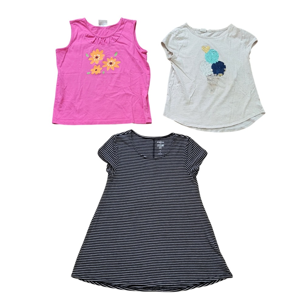 Gap Hanna Andersson SO Size 12 Kids Tops Bundle Sequin Ice Cream Floral Stripe